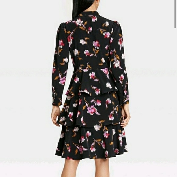 WHO WHAT WEAR | PUFF LONG SLEEVE A-LINE DRESS Sz XS - Picture 2 of 6